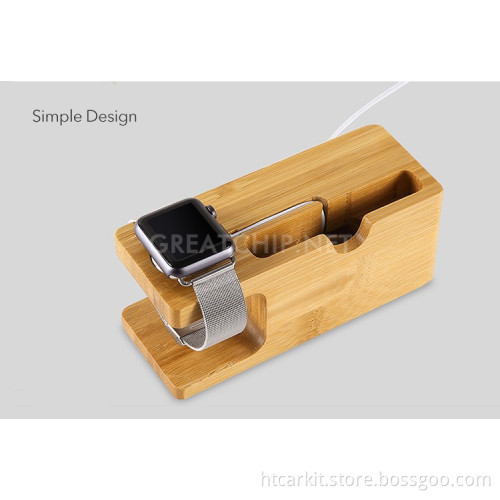 Smart watch holder for apple watch wood holder
